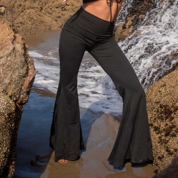 Black Bamboo Super Bell Bottoms - Picture 5 of 8